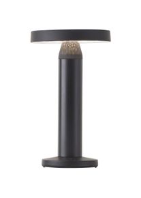 LED Au&szlig;en-Tischleuchte BRILLIANT "Magua", schwarz, H:21cm &Oslash;:13cm, Leuchten, LED Au&szlig;en-Tischleuchte, LED Au&szlig;entischleuchte, Solar, 22 cm, 220 lm, 4000 K, Metall, schwarz