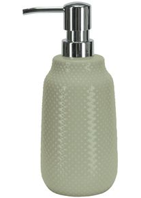 Seifenspender KLEINE WOLKE "Dotty", gr&uuml;n (schilf), B:8cm H:20cm T:8cm, Steinzeug, Dosierspender, Seifenspender, in mehreren Farben erh&auml;ltlich