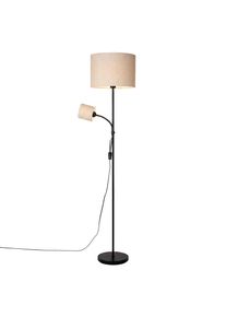 OTTO HOME Stehlampe "Avveline - Textilschirm Stehleuchte", beige (schwarz, hellgrau), 2, &Oslash; 36cm H: 168cm, 1 Stk., Premium-Leinengewebe, Leuchten, H. 168 cm, Stoffschirm &Oslash; 36 x 25 cm E27 Leseleuchte &Oslash; 12 x 11,5 cm E14, Stehlampe
