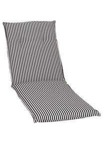 Gardenson , Wei&szlig;, Schwarz , Textil , Streifen , F&uuml;llung: Fleece, Schaumstoff,Schaumstoff, Fleece , 58x8x191 cm , mittels B&auml;ndern zu befestigen, mittels Gurtband zu befestigen, b&uuml;gelfrei, formstabil, f&uuml;r den Au&szlig;enbereich geeignet, wetterfest ,