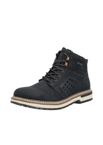 Winterboots Rieker, Herren, Gr. 45, Warmfutter, schwarz, Nubuklederimitat, Textil, unifarben, Schuhe Winterboots, Schn&uuml;rboots mit praktischem Rei&szlig;verschluss, TEX-Membran