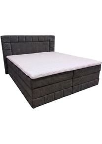 Boxbett OTTO HOME "PHILLIPA inkl. Bettkasten, LED optional, Breite: 140 oder 180 cm", schwarz, B:195cm L:210cm, Holz teilmassiv, Holzwerkstoff, Spanplatte, Komplettbetten, Boxbett, inkl. Kaltschaum-Topper, in verschiedenen Farben erh&auml;ltlich