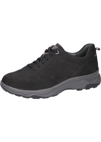Waldl&auml;ufer Schn&uuml;rschuh WALDL&Auml;UFER "H-Max", Herren, Gr. 13,5 (49), Leder Textil, schwarz carbon, Nubukleder, Schuhe Schn&uuml;rschuh, Outdoorschuh, Halbschuh in Komfortweite H (=sehr weit)