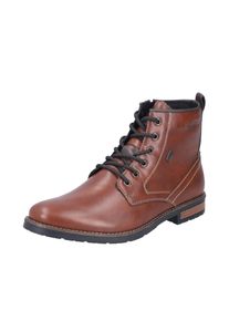 Winterstiefelette Rieker, Herren, Gr. 46, Warmfutter, braun, Lederimitat, unifarben mit Farbeinsatz, Schuhe Winterstiefelette, Schn&uuml;rboots, Schn&uuml;rstiefelette mit Rieker TEX-Membran