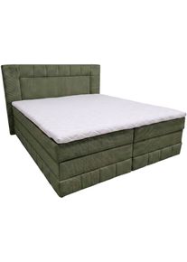 Boxbett OTTO HOME "PHILLIPA inkl. Bettkasten, LED optional, Breite: 140 oder 180 cm", gr&uuml;n, B:155cm L:210cm, Holz teilmassiv, Holzwerkstoff, Spanplatte, Komplettbetten, Boxbett, inkl. Kaltschaum-Topper, in verschiedenen Farben erh&auml;ltlich