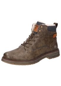 Winterboots Lerros, Herren, Gr. 47, Warmfutter, braun (dunkelbraun), Lederimitat, Textil, Schuhe Winterboots, Workerboots, Schn&uuml;rboots mit Warmfutter