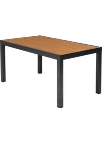 Gartentisch Merxx, graphit, graphit, natur, B:150cm H:75cm T:90cm, Aluminium;Kunststoff, Tische, Gartentisch