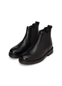 Marc O'Polo Chelseaboots MARC O'POLO "Model Rony 6", Herren, Gr. 46, Synthetik, schwarz, Elastischer Einsatz, Leder, unifarben, Basic, Schuhe Chelseaboots, Stiefelette, Business-Boots mit Profilsohle