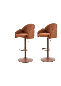 P & B , Rotbraun , Metall, Textil , 51.5x96-117x53 cm , Oeko-Tex&reg; Standard 100 , Stoffauswahl, Sitzfl&auml;che 360&deg; drehbar ,