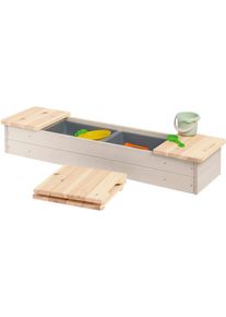 Sandkasten PINOLINO "Hedda, beige/natur", beige (beige, natur), Sandk&auml;sten, Kinder, B/H/L: 113,5cm x 18,5cm x 114cm, Massivholz, Sandkasten, B:113,5cm H:18,5cm L:114cm T:32cm