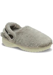 Clog Crocs "Classic Unfurgettable Clog", Damen, Gr. 36, Warmfutter, grau (mushroom), Croslite&trade;, Textil, Fellimitat, Schuhe Clog, Hausschuh, Freizeitschuh mit schwenkbarem Fersenriemen