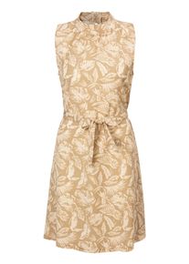Sommerkleid Ragwear "ANGYC PRINT ORG", Damen, Gr. XL (42), N-Gr, ohne &Auml;rmel, Web, beige (sand), Web, Obermaterial: 100% Lyocell, gemustert, hoch geschlossener Ausschnitt, Kleider Sommerkleid, Neckholder mit Knopfverschluss und Keyhole hinten