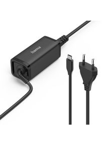 Hama Notebook-Netzteil "Laptop-Ladekabel 5-20V/65W, Universal, USB-C, GaN, Power Delivery", schwarz, B:7,8cm H:3,1cm T:3,4cm, Netzteile, Notebook-Netzteil