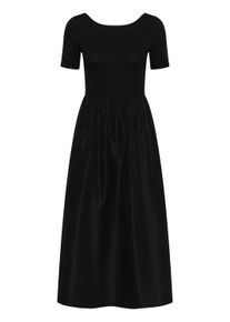 Midikleid Kaffe "Damen Kleid KAkirsten", Damen, Gr. M, N-Gr, schwarz (schwarz deep), Obermaterial: 61% Polyester PES. 31% Viskose CV. 8% Elasthan EL., Kleider Midikleid
