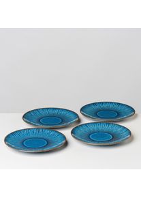 Gipfelst&uuml;ck , Blau , Keramik , rund , 3 cm , Made in Europe ,