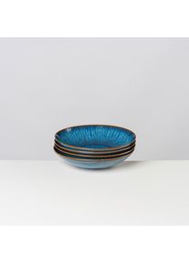 Gipfelst&uuml;ck , Blau , Keramik , rund , 5 cm , Made in Europe ,