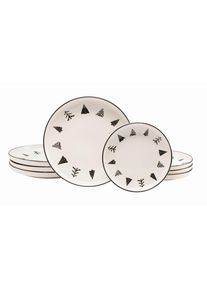 Creatable , Schwarz, Wei&szlig; , Keramik , Weihnachten , stapelbar ,