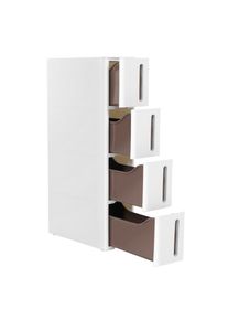 M&Ouml;BELIX M&ouml;belix , Braun, Wei&szlig; , Kunststoff , 17x83x45 cm ,