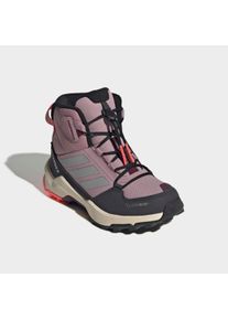 Winterstiefel adidas terrex "AX4R MID CLIMAWARM+ KIDS", Jungen, Gr. 34, rosa (solar turbo, magic mauve, wonder wei&szlig;), Synthetik, Textil, Schuhe Winterstiefel, gef&uuml;ttert