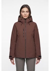 Skijacke Icepeak "Icepeak CATHAY", Damen, Gr. 46, chocolate braun, Web, Obermaterial: 100% Polyester. Futter: 100% Polyester. Wattierung: 100% Polyester, normal, Jacken Skijacke, wasserabweisendes Material, mit Rei&szlig;verschluss, windabweisend