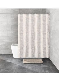 Duschvorhang KLEINE WOLKE "Linja", beige (seide), B:180cm H:200cm, Polyethylen-Vinylacetat (PEVA), Duschvorh&auml;nge, Duschvorhang