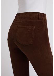 Cordhose WONDERJEANS, Damen, Gr. 46, L&auml;nge 32, braun (chocolate), Cord, Obermaterial: 79% Baumwolle, 19% Viskose, 2% Elasthan, unifarben, lang, Hosen Cordhose, mit Stretch f&uuml;r eine perfekte Passform