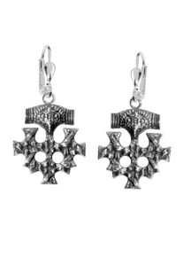 Paar Ohrh&auml;nger OSTSEE-SCHMUCK "OSTSEE-SCHMUCK Ohrh&auml;nger Hiddensee 25 x 23 mm", wei&szlig; (wei&szlig;, neutral), Ohrringe, Damen, 42 x 23mm, Silber 925 (Sterlingsilber), Paar Ohrh&auml;nger