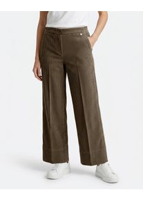 7/8-Hose Stehmann "Fabienne3-700", Damen, Gr. 38, N-Gr, braun (coffee bean), Cord, Obermaterial: 82% Polyester, 15% Polyamid, 3% Elasthan, unifarben, normal 7/8-L&auml;nge, Hosen 7/8-Hose, Weite Cordhose mit elastischem Bund