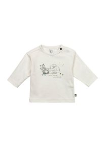 Langarmshirt Sterntaler "Shirt Emmi", Kinder, Gr. 80, beige (ecru), Obermaterial: 95% Baumwolle CO. 5% Elasthan EL., Shirts Langarmshirt