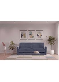 Schlafsofa Egoitaliano "Moby Designsofa, Loungesofa mit Dauerschlaffunktion", blau, B:186cm H:85cm T:96cm, 100% Polyester, Sofas, Schlafsofa, Made in Italy, Luxus-Microfaser & hoher Liegekomfort, 140x190 cm