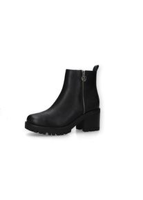 Stiefelette Dockers by Gerli, Damen, Gr. 38, w&auml;rmend, schwarz, dunkelgrau, Lederimitat, Basic, Schuhe Stiefelette, Ankleboots, Blockabsatz, mit Profilsohle
