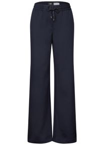 Stoffhose Cecil, Damen, Gr. XXL (46), L&auml;nge 30, blau (urban dunkelblau), Web, Obermaterial: 75% Polyester, 22% Viskose, 3% Elasthan. Futter: 100% Polyester, unifarben, loose fit lang, Hosen Stoffhose, Elastischer Bund mit Tunnelzug / Loose Fit