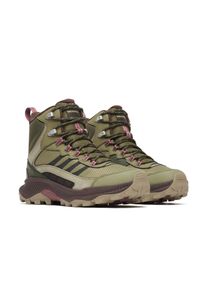 Wanderschuh Merrell "SPEED STRIKE 2 THERMO MID WP", Damen, Gr. 38,5, Synthetik, gr&uuml;n (olivine), Schuhe Wanderschuh, wasserdicht, w&auml;rmend, gef&uuml;ttert