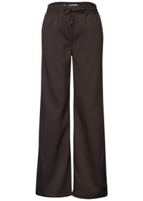 Stoffhose Cecil, Damen, Gr. XXL (46), L&auml;nge 30, braun (truffle braun), Web, Obermaterial: 75% Polyester, 22% Viskose, 3% Elasthan. Futter: 100% Polyester, unifarben, loose fit lang, Hosen Stoffhose, Elastischer Bund mit Tunnelzug / Loose Fit