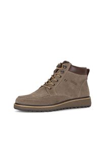 Schn&uuml;rboots Gabor, Herren, Gr. 7 (40,5), Textil, braun (beige, braun), Glattleder, Veloursleder, Schuhe Schn&uuml;rboots, Schn&uuml;rstieflette in Weite G (= weit)