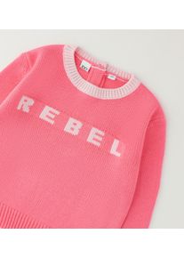 Sweatshirt IDO "BABY GIRL KNITWEAR", M&auml;dchen, Gr. 116, pink (fluo pink), 100% Acryl, Sweatshirts Sweatshirt