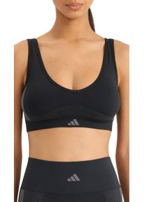 Bralette adidas Sportswear "Sport Active Micro Stretch Seamless", Damen, Gr. L, N-Gr, schwarz (000, schwarz), Single Jersey, Obermaterial: 62% Polyamid, 28% Polyester, 10% Elasthan, BHs Bralette, mit herausnehmbaren Pads