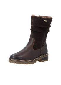 Winterstiefel Remonte, Damen, Gr. 37, Schurwolle, braun (dunkelbraun), Leder, Schuhe Winterstiefel, Stiefel mit TEX-Membrane und slouchy Schaft
