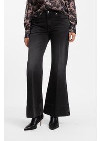 Bootcut-Jeans BOSS Orange "GLORIA LR 1.0 Premium Damenmode", Damen, Gr. 33, L&auml;nge 32, schwarz (schwarz 009), Denim/Jeans, Obermaterial: 100% Baumwolle, unifarben, bootcut fit lang, Jeans Bootcut-Jeans, mit niedriger Bundh&ouml;he, Baumwoll-Denim