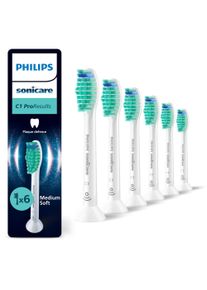 Aufsteckb&uuml;rsten PHILIPS SONICARE "C1 ProResults HX6016/87", wei&szlig;, Zahnb&uuml;rstenk&ouml;pfe, 6 Stk., Aufsteckb&uuml;rsten, aufsteckbar, mit Schalltechnologie, Standardgr&ouml;&szlig;e, Topseller