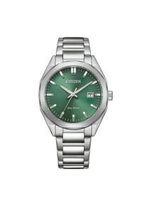 Solaruhr Citizen, silberfarben, gr&uuml;n, gr&uuml;n, Armbanduhren, Damen, silberfarben, Solaruhr, Armbanduhr, Damenuhr, Herrenuhr, Edelstahlarmband, analog, Big Date, Topseller