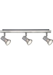 Paulmann LED Deckenleuchte "Teja", grau (nickelfarben), 3, H: 12cm, 1 Stk., Leuchten, GU10, LED Deckenleuchte