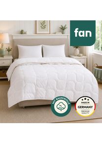 f.a.n. Baumwollbettdecke FAN "Kansas 100% Baumwolle, Bettdecken f&uuml;r Sommer und Winter, Decke", wei&szlig;, B:200cm L:200cm, Bezug: 100% Baumwolle, Bettdecken, Baumwollbettdecke, Bettdecke 135x200 cm, 155x220 cm und weiteren Gr&ouml;&szlig;en, Made in Germany