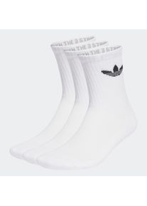 Sportsocken adidas originals "TREFOIL CUSHION CREW, 3 PAAR", Herren, Gr. XL (46/48), Sockengr&ouml;&szlig;e, wei&szlig;, Obermaterial: 65% Baumwolle, 31% Polyester, 3% Elasthan, 1% sonstige Fasern, Socken Sportsocken, f&uuml;r Erwachsene, 3er-Pack, mit Logodruck, wadenlang