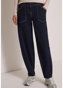 Loose-fit-Jeans Cecil "Style Scarlett", Damen, Gr. 33, L&auml;nge 30, rinsed wash, Denim/Jeans, Obermaterial: 98% Baumwolle, 2% Elasthan, lang, Jeans Loose-fit-Jeans, Barrel Leg, Rinsed-Optik, mit Stretchanteil