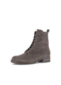 Schn&uuml;rstiefelette Gabor, Damen, Gr. 40, Warmfutter, taupe, Veloursleder, unifarben, Schuhe Schn&uuml;rstiefelette, Blockabsatz, Schn&uuml;rboots in Schuhweite G (= weit)