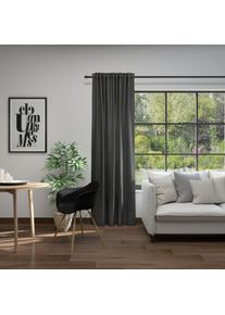 Neutex for you! Vorhang NEUTEX FOR YOU "Linessa", grau, B:137cm H:275cm, Jacquard, Polyester, Gardinen, Vorhang, Schal mit verdeckten Schlaufen, Breite 137 cm, nach Ma&szlig;