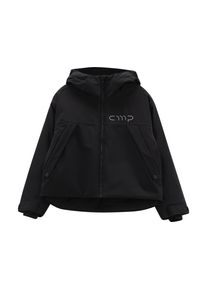 Funktionsjacke CMP "KID G JACKET FIX HOOD", Kinder, Gr. 152, schwarz (nero), Obermaterial: 100% Polyester. Futter: 100% Polyester. Wattierung: 100% Polyester, Jacken Funktionsjacke, f&uuml;r Alpinski geeignet, mit Kapuze, sportlicher Stil