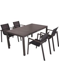 Garten-Essgruppe Garden Pleasure "SOPHIA", grau, Aluminium, Sitzm&ouml;bel-Sets, Garten-Essgruppe