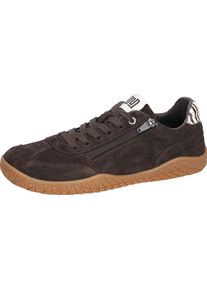 Waldl&auml;ufer Schn&uuml;rschuh WALDL&Auml;UFER "H-Britt", Damen, Gr. 7 (40,5), Leder Textil, dunkelbraun, zebra, Veloursleder, Schuhe Schn&uuml;rschuh, Sneaker, Komfortschuh mit Schn&uuml;rung und Rei&szlig;verschluss, H-Weite